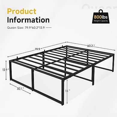 Bed Frame Platform, Ultra Sturdy Metal Full BedFrame with 3 in 1 Steel Support