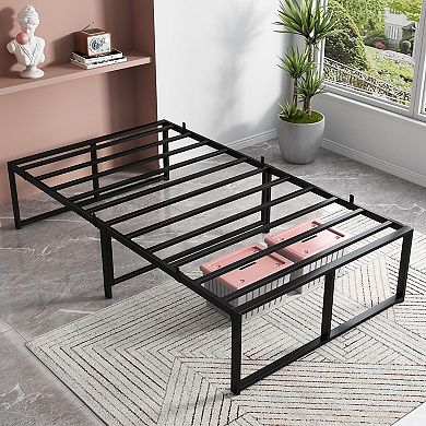 Bed Frame Platform, Ultra Sturdy Metal Full BedFrame with 3 in 1 Steel Support