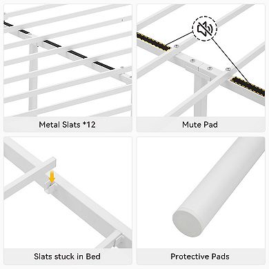 Bed Frames for Kids, Metal Bed Frame with Headboard & Footboard