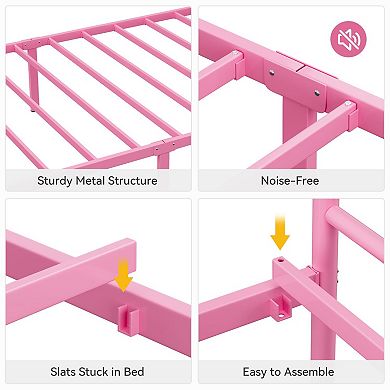 Bed Frames for Kids, Metal Bed Frame with Headboard & Footboard