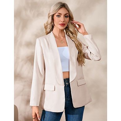 Women's Blazer Business Casual Lightweight Suit Long Sleeve Slim Fit Work Office Jacket with Pockets
