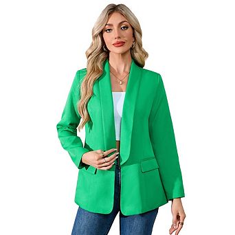 Women's Blazer Business Casual Lightweight Suit Long Sleeve Slim Fit Work Office Jacket with Pockets
