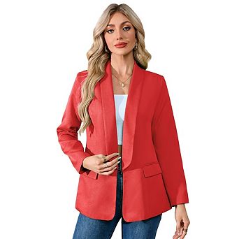 Women's Blazer Business Casual Lightweight Suit Long Sleeve Slim Fit Work Office Jacket with Pockets