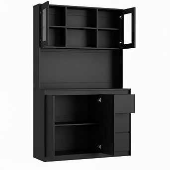 Kitchen Pantry Cabinet,71 in Tall Storage Cabinet with Doors&Shelves Adjustable
