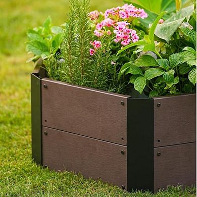 Hexagon Raised Garden Bed Kit, 6-Panel Wood Look Planter Box for Indoor & Outdoor Use