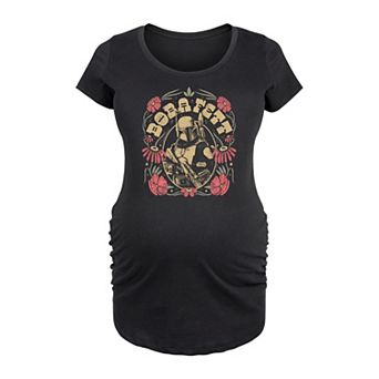 Maternity Star Wars Boba Fett Floral Graphic Tee