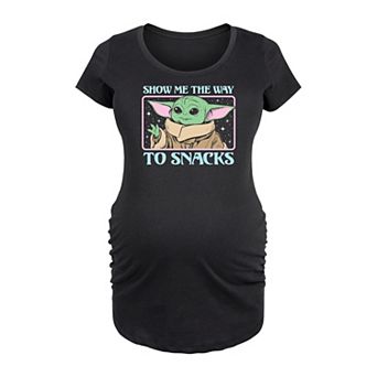 Maternity Star Wars The Mandalorian Show The Way To Snacks Graphic Tee