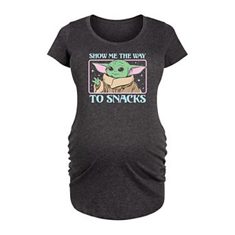 Maternity Star Wars The Mandalorian Show The Way To Snacks Graphic Tee