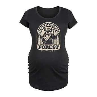 Maternity Star Wars Ewok Protect The Forest Graphic Tee