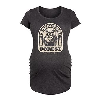 Maternity Star Wars Ewok Protect The Forest Graphic Tee