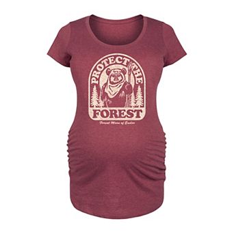 Maternity Star Wars Ewok Protect The Forest Graphic Tee