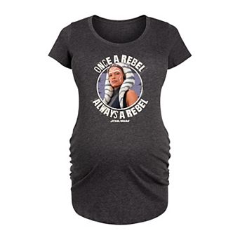 Maternity Star Wars Ahsoka Once A Rebel Always A Rebel Graphic Tee