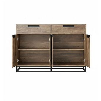 Sideboard Buffet Cabinet, 55" Large Modern Kitchen Storage Cabinet with 2 Drawers and 4 Doors