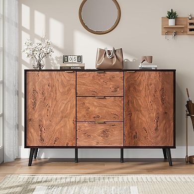 51 Inch Farmhouse Sideboard Buffet Cabinet with Storage