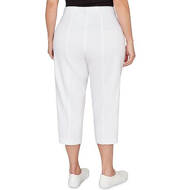 Plus Size Alfred Dunner Relaxed Flat Front Patch Pocket Capris