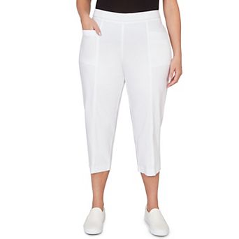 Plus Size Alfred Dunner Relaxed Flat Front Patch Pocket Capris