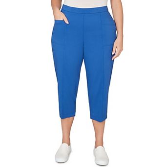 Plus Size Alfred Dunner Relaxed Flat Front Patch Pocket Capris