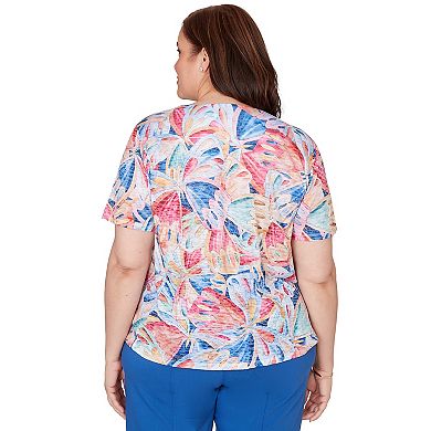 Plus Size Alfred Dunner Butterfly Wing Tie Front Graphic Tee