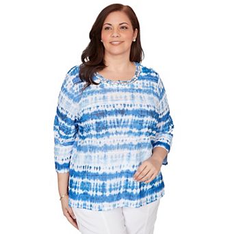 Plus Size Alfred Dunner Knotted Crew Neck Top
