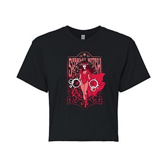 Juniors' Marvel Scarlet Witch Graphic Cropped Tee