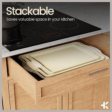 BAKKEN Nonstick Baking Sheet, Carbon Steel Cookie Pans with Silicone Handles, Set of 1, Black