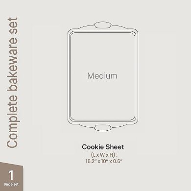 BAKKEN Nonstick Baking Sheet, Carbon Steel Cookie Pans with Silicone Handles, Set of 1, Black