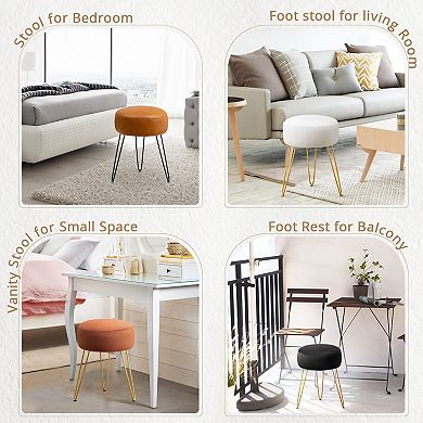 Round footstool suitable for the bathroom and bedroom