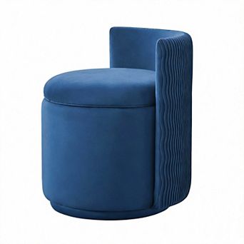 360° Swivel Vanity Chair Storage Makeup Stool Bedroom Living Room