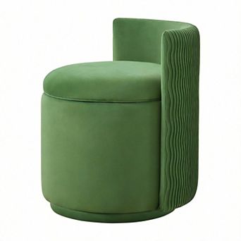 360° Swivel Vanity Chair Storage Makeup Stool Bedroom Living Room