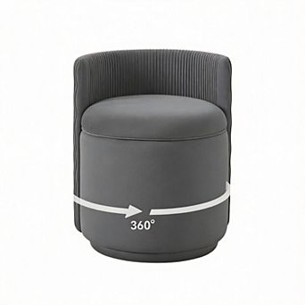 360° Swivel Vanity Chair Storage Makeup Stool Bedroom Living Room