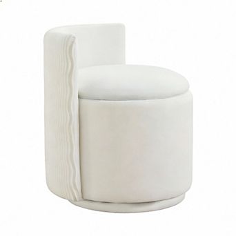 360° Swivel Vanity Chair Storage Makeup Stool Bedroom Living Room