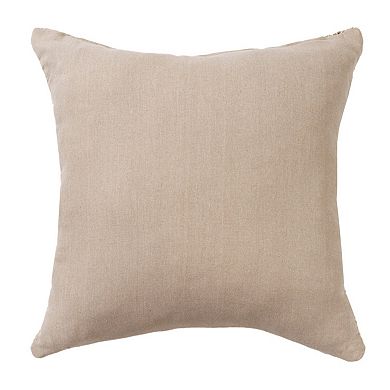 HomeRoots 22" X 22" Brown Jute Diamond Throw Pillow