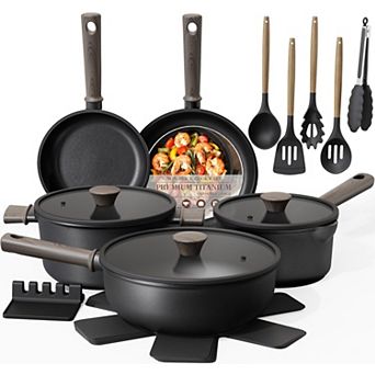 Titanium Nonstick Cookware Set Induction PFAS-Free