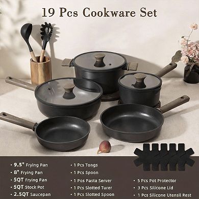 Titanium Nonstick Cookware Set Induction PFAS-Free