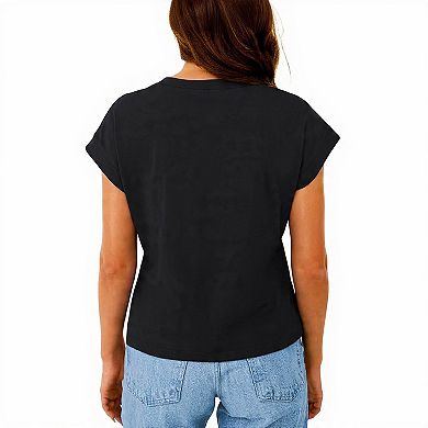 Women's Short Sleeve Cotton Crop Top
