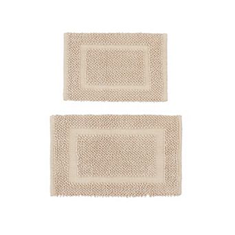 Jean Pierre New York Sophie Border Textured Cotton Bath Mat