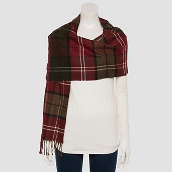 Softer Than Cashmere Plaid Fringe Scarf