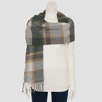 Softer Than Cashmere Plaid Fringe Scarf