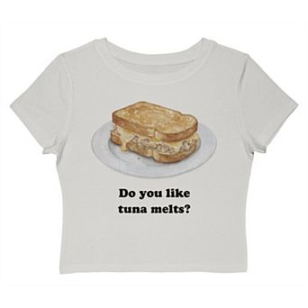 Juniors' Do You Like Tuna Melts Graphic Baby Tee