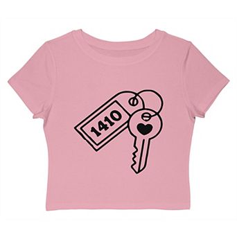 Juniors' Room 1410 Key Graphic Baby Tee