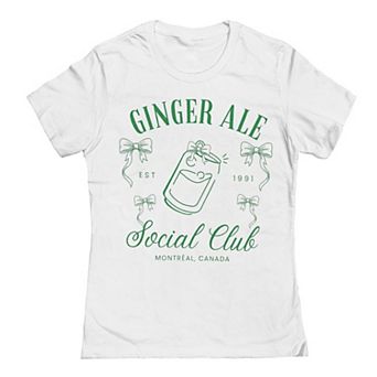 Juniors' Ginger Ale Social Club Montreal Canada Est 1991 Graphic Tee
