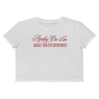 Juniors' Grayson Threads The Label Rivalry On Ice Hockey Athletic Department Boxy Cropped Graphic Tee