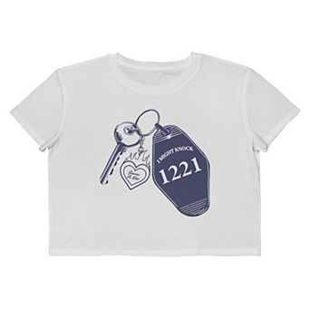 Juniors' Grayson Threads The Label 1221 I Might Knock Boxy Cropped Graphic Tee