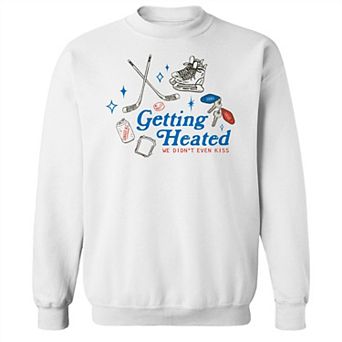 Juniors' Grayson Threads The Label Hockey Romance Getting Heated We Didn't Even Kiss Graphic Sweatshirt