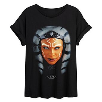 Juniors' Star Wars Ahsoka Portrait Oversized Tee