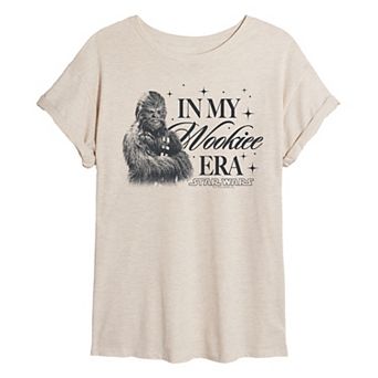Juniors' Star Wars Chewbacca In My Wookiee Era Oversized Tee