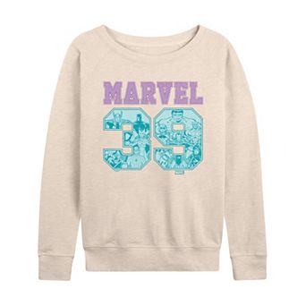 Women's Marvel Pastel Collegiate French Terry Long Sleeve Tee