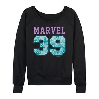 Women's Marvel Pastel Collegiate French Terry Long Sleeve Tee
