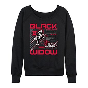 Women's Marvel Black Widow French Terry Long Sleeve Tee