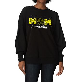 Women's Star Wars Mom Oversized Fleece Crew Sweatshirt